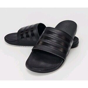 Adidas Black Sandals Men's Lightweight Cushioned Adilette Sandals Size 14 GZ5896